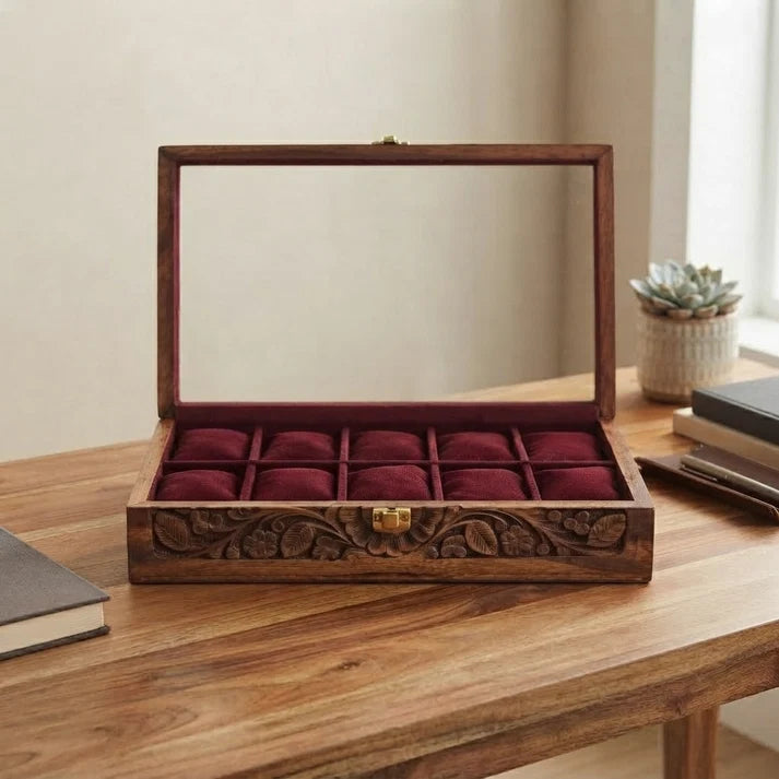 10 Watches – Carving – Glass Top