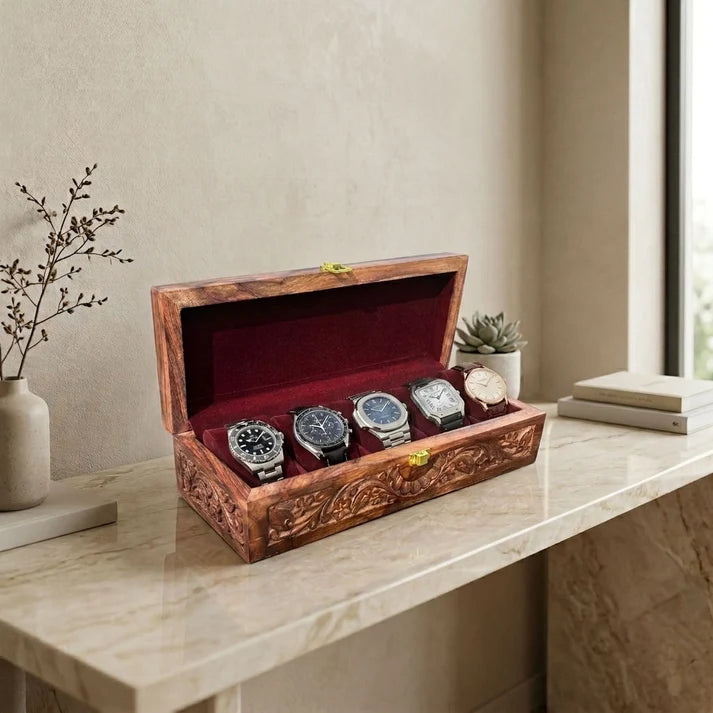 5 Watches – Carving – Wood Top