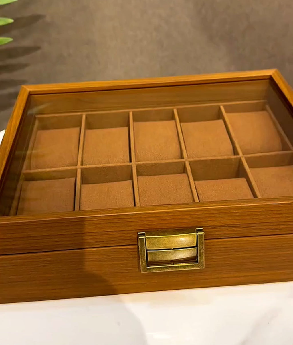 Luxury Wooden Watch Box – 10 Watch Storage Case